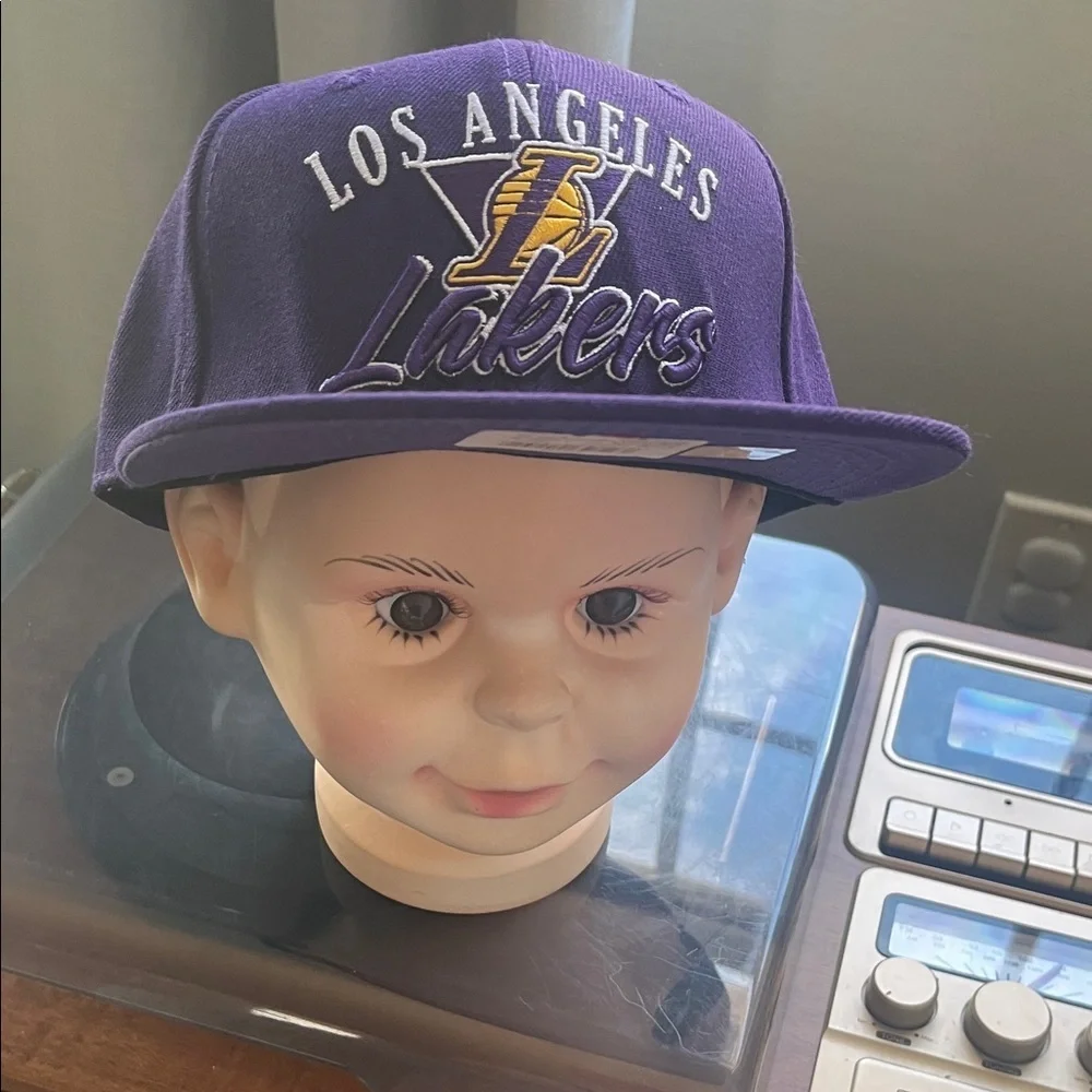 Purple LA Cap with Yellow Logo